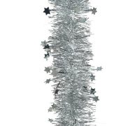 Decoris kerstboom guirlande tinsel zilver